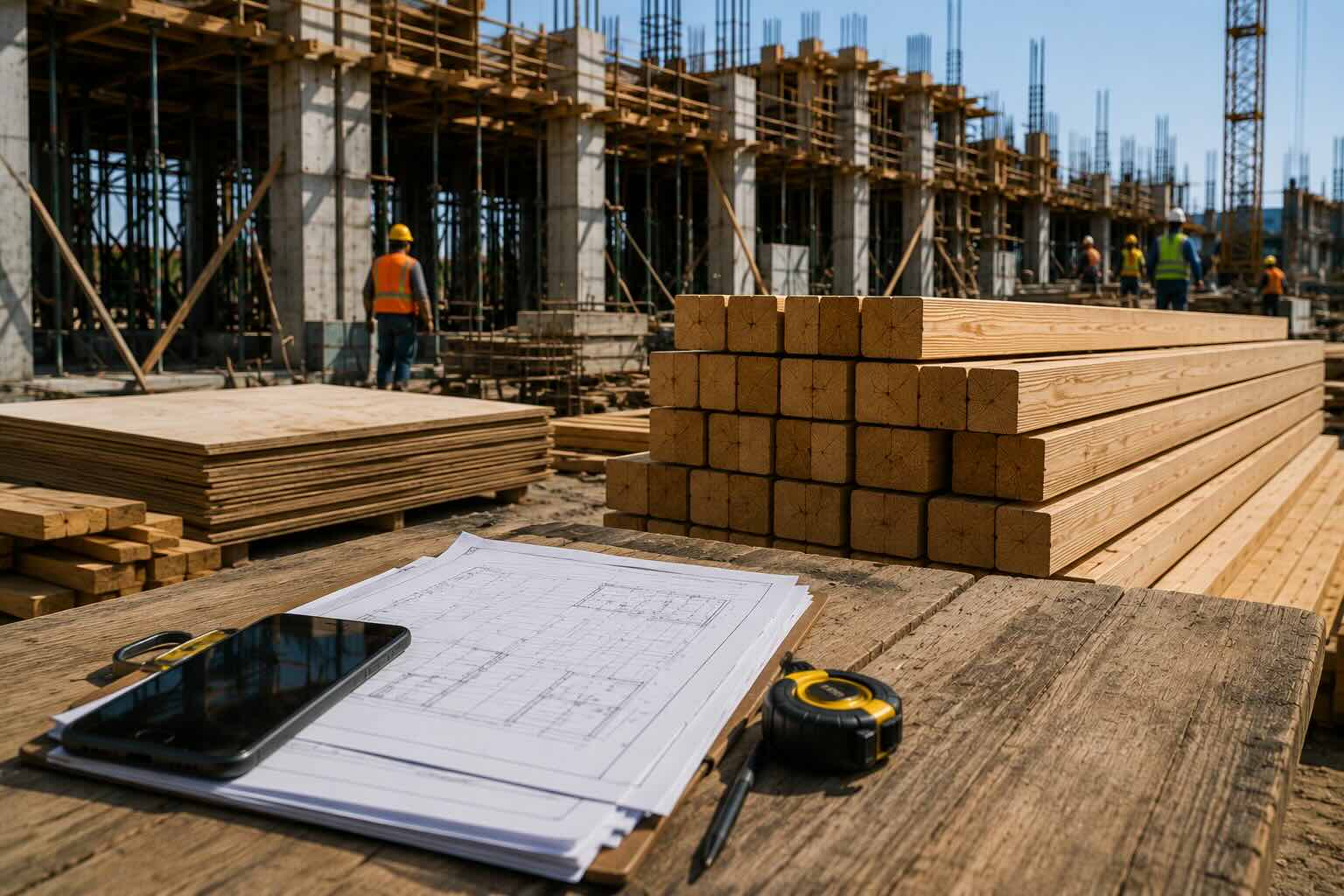 Suministro recurrente de madera en obra